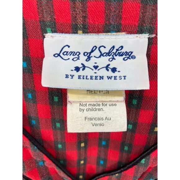 Vintage Lanz Salzburg Eileen West Flannel Nightgown Sz M Buffalo Prairie Cottage - Picture 4 of 13